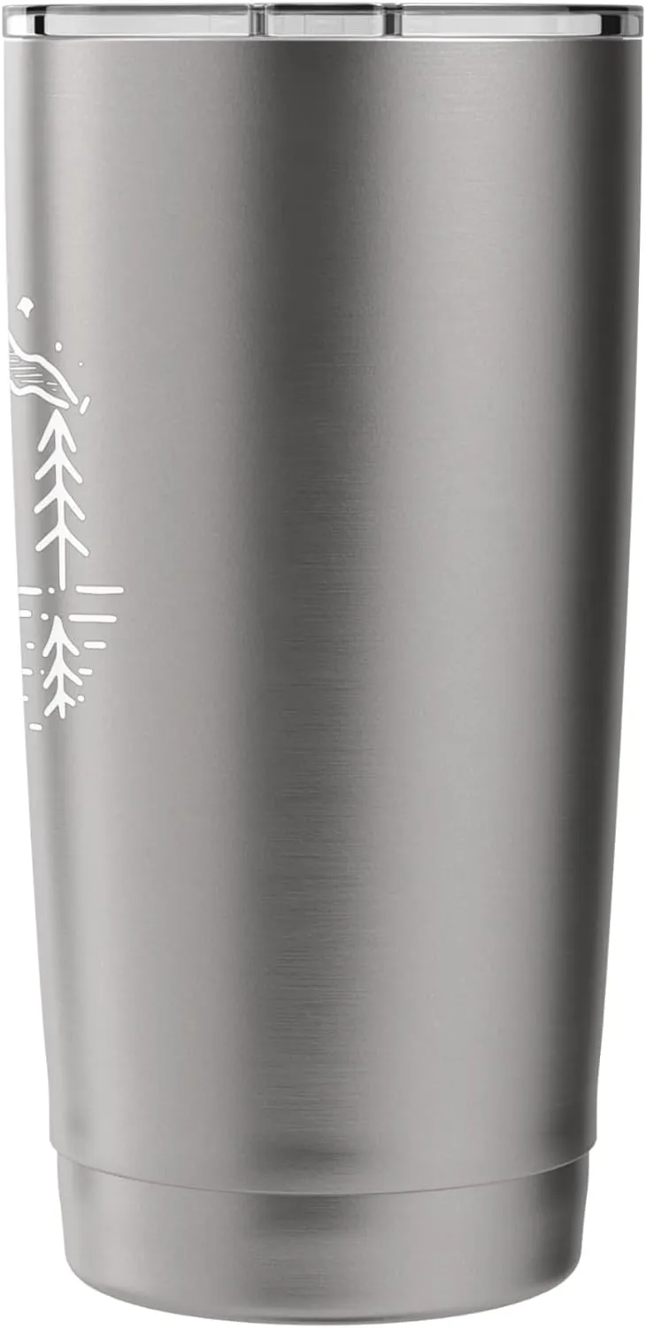 Idaho Rustic Camping Wilderness Mountains Tent Campground Stainless Steel Insulated Tumbler