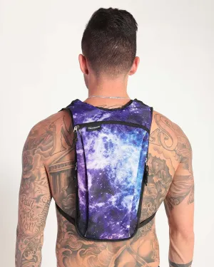 iHeartRaves Hydration Pack Cute Holographic Rave Water Backpack Hydropack 2 L - Raves, Music Festivals, Hiking, Running, Outdoor Activities, Exercise, Biking