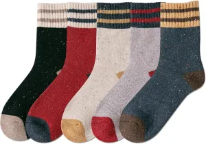 IIG 3-5 Pairs Womens Super Thick Warm Winter Crew Socks Cute Fashion Knit Cozy Socks Gifts for Women