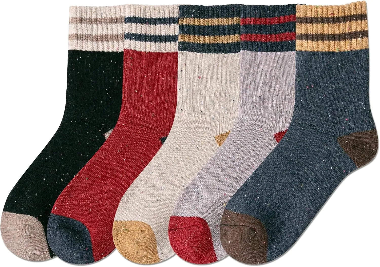 IIG 3-5 Pairs Womens Super Thick Warm Winter Crew Socks Cute Fashion Knit Cozy Socks Gifts for Women