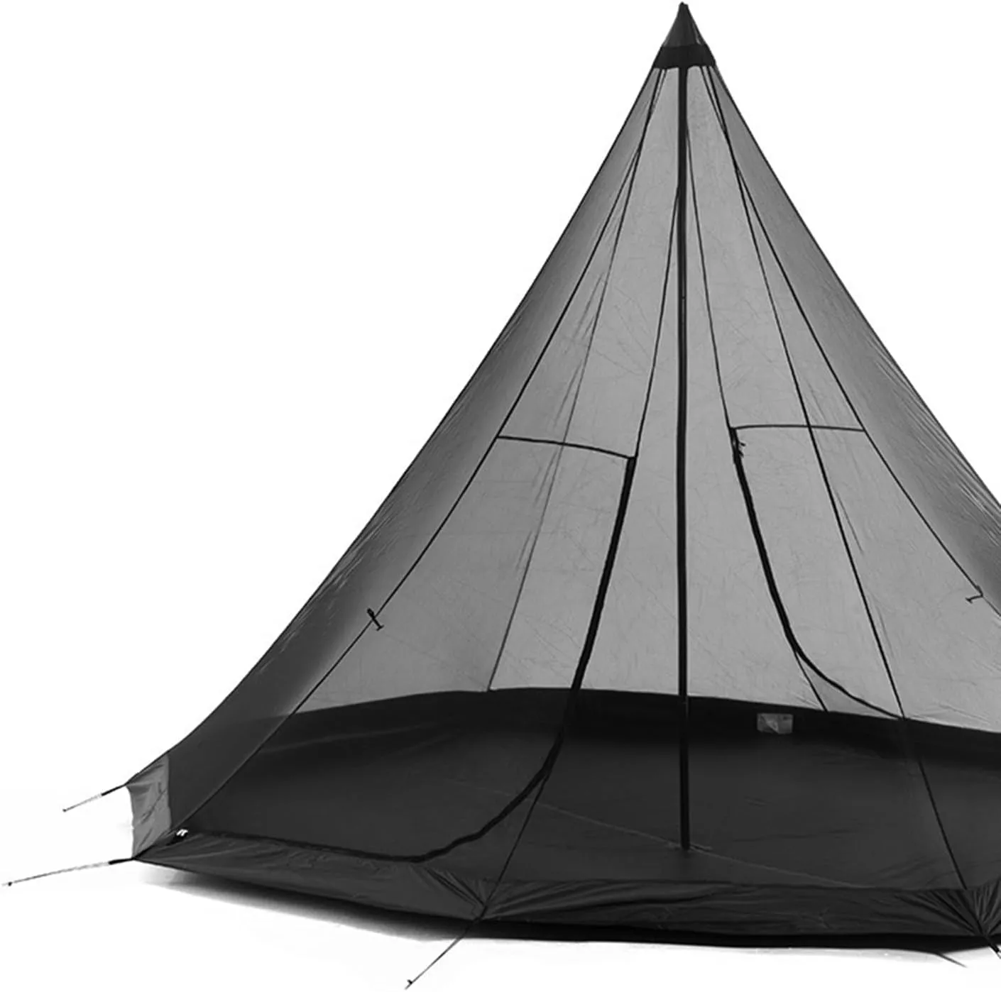Indian Tent, Easy Setup Waterproof 3-4 Person Camping Tent, 4 Season Double Layers Waterproof Pyramid Tent for Family Camping, Hiking,Picnic
