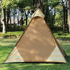 Indian Tent Family Outdoor Camping Tent 3-4 Persons Tribal Style Pyramid Tent Indoor Tent for Children