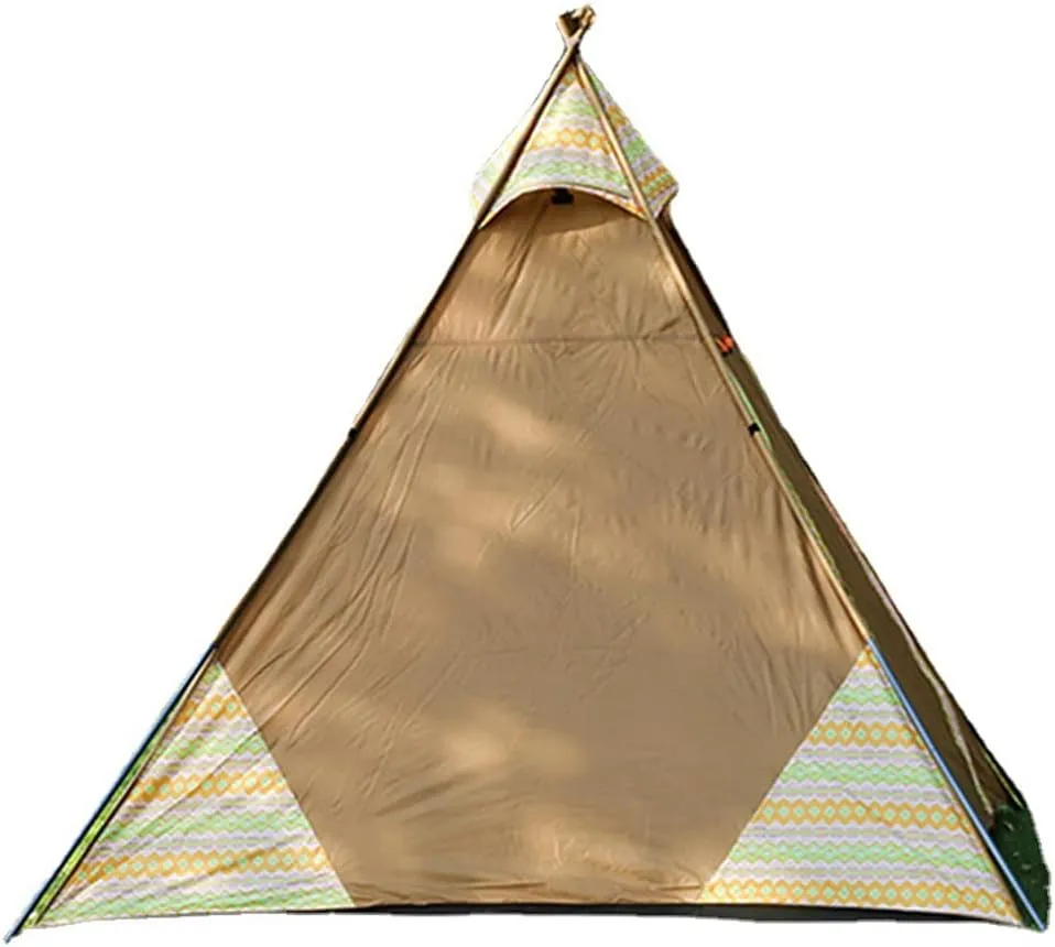 Indian Tent Family Outdoor Camping Tent 3-4 Persons Tribal Style Pyramid Tent Indoor Tent for Children