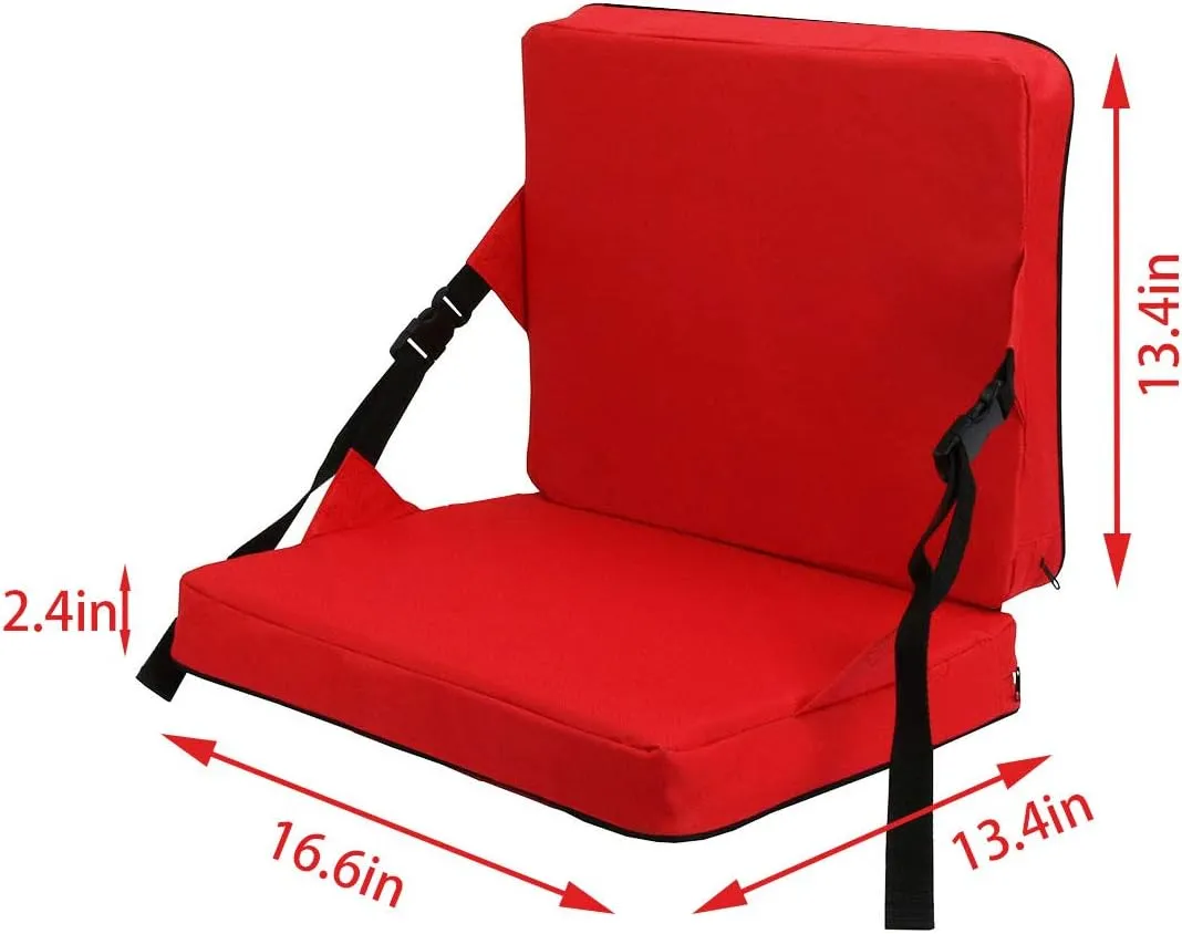Indoor & Outdoor Folding Chair Cushion, Foldable Portable Stadium Seat,Chair Cushion for Sports Events, Outing, Travelling，Hiking, Fishing