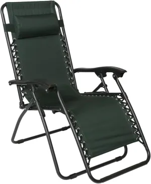 Infinity Zero Gravity Recliner - Outdoor Lounge Chair with Adjustable Headrest, Durable Steel Frame, and Resilient Textiline Fabric - Perfect for Patio or RV