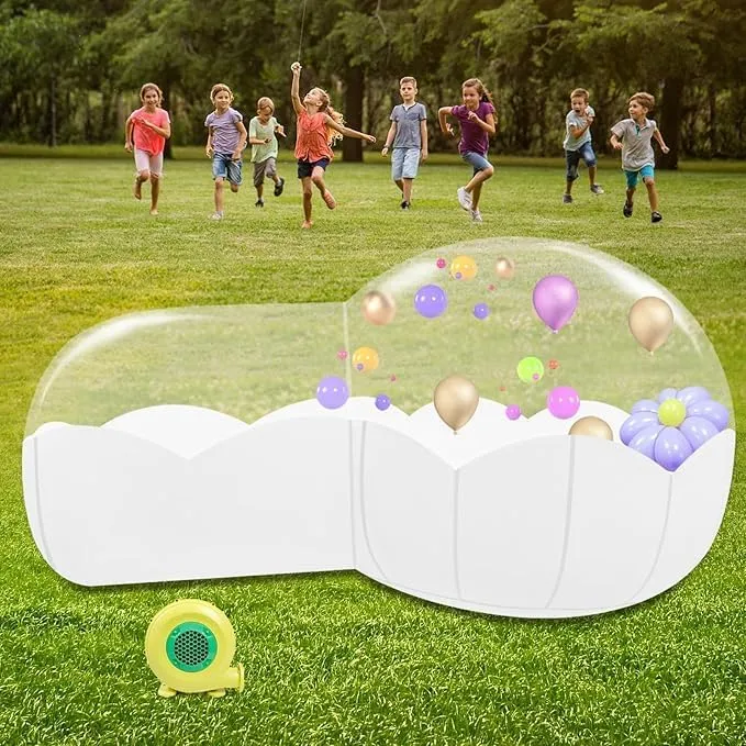 Inflatable Bubble Camping Tent, Outdoor Clear Dome Camping Cabin Bubble Tent Transparent Bubble House Dome Camping Tent w/Blower