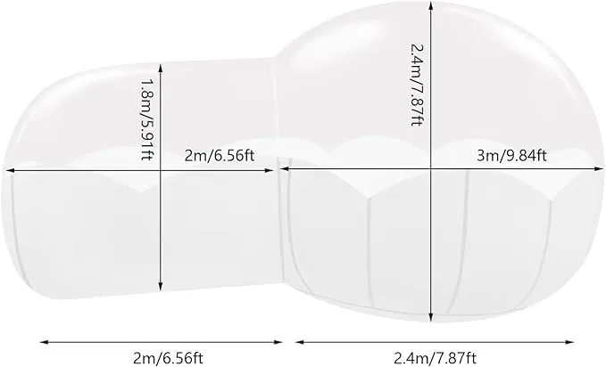 Inflatable Bubble Camping Tent, Outdoor Clear Dome Camping Cabin Bubble Tent Transparent Bubble House Dome Camping Tent w/Blower