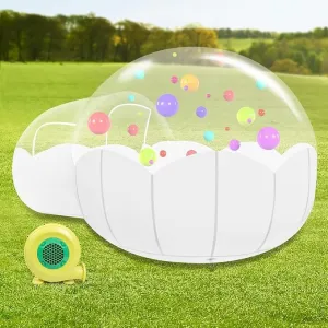 Inflatable Bubble Camping Tent, Outdoor Clear Dome Camping Cabin Bubble Tent Transparent Bubble House Dome Camping Tent w/Blower