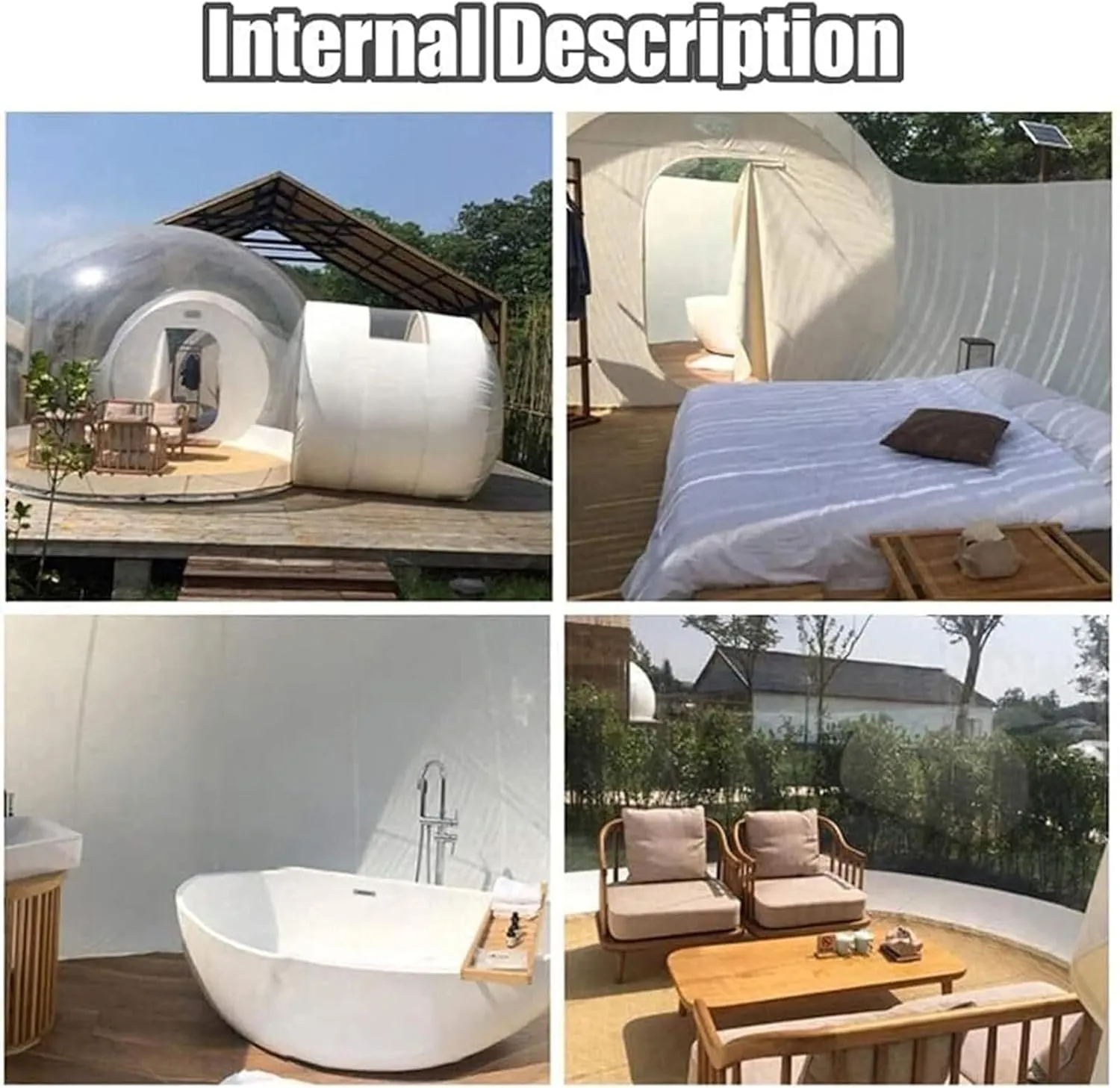 Inflatable Bubble Dome Tent Portable Transparent Camping Tent Large Outdoor Tents with Air Blower for Camping Backyard Large Family Tents with Blower Dome Bubble House