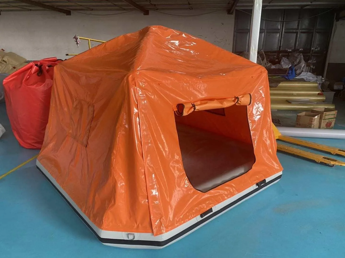 Inflatable Floating PVC Shoal Family Camping Water Raft Tent AS SEEN Online (8x8ft. (3-4 People))