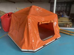 Inflatable Floating PVC Shoal Family Camping Water Raft Tent AS SEEN Online (8x8ft. (3-4 People))