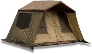 Instant Cabin Tent 3-4 Person Camping Tent - Family Waterproof Backpack Tents with Top Rainfly, Easy Set Up with Carry Bag for 4 Season Hiking Glamping Beach Outdoor, 310X260X210CM, Khaki