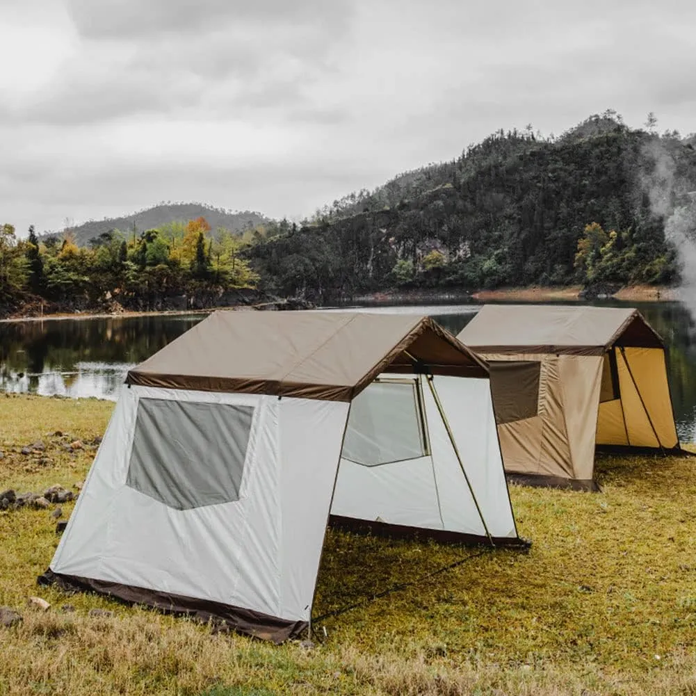 Instant Cabin Tent 3-4 Person Camping Tent - Family Waterproof Backpack Tents with Top Rainfly, Easy Set Up with Carry Bag for 4 Season Hiking Glamping Beach Outdoor, white