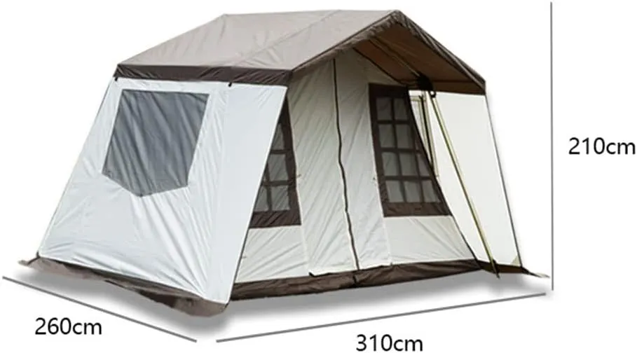 Instant Cabin Tent 3-4 Person Camping Tent - Family Waterproof Backpack Tents with Top Rainfly, Easy Set Up with Carry Bag for 4 Season Hiking Glamping Beach Outdoor, white