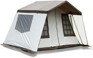 Instant Cabin Tent 3-4 Person Camping Tent - Family Waterproof Backpack Tents with Top Rainfly, Easy Set Up with Carry Bag for 4 Season Hiking Glamping Beach Outdoor, white