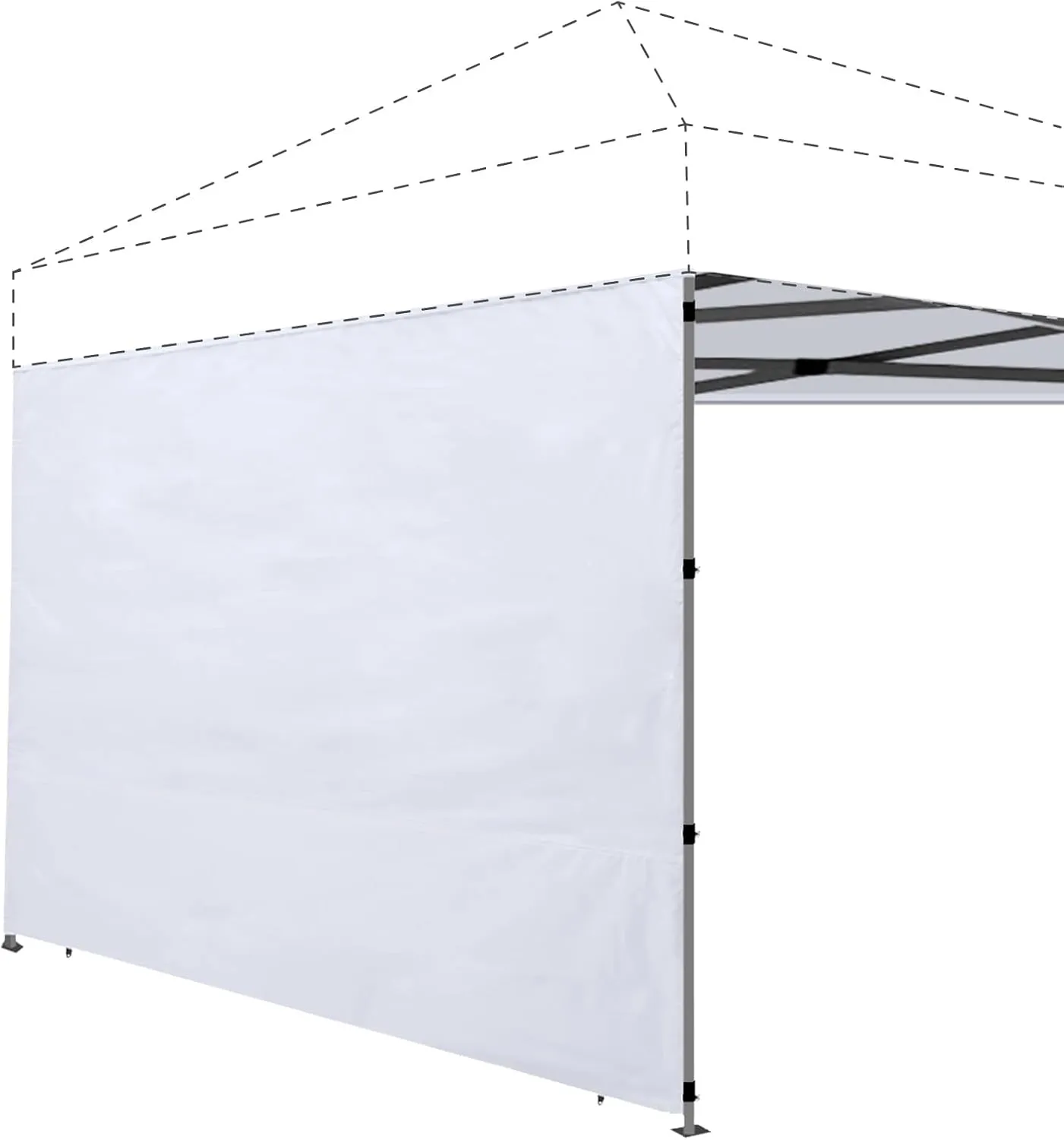 Instant Canopy Sidewall 10×10 for Pop Up Canopy Tent, Waterproof Canopy Sunwall for Straight Leg Canopy with UV Protection, 1 Pack Canopy Side Panels Only(10×10, White)