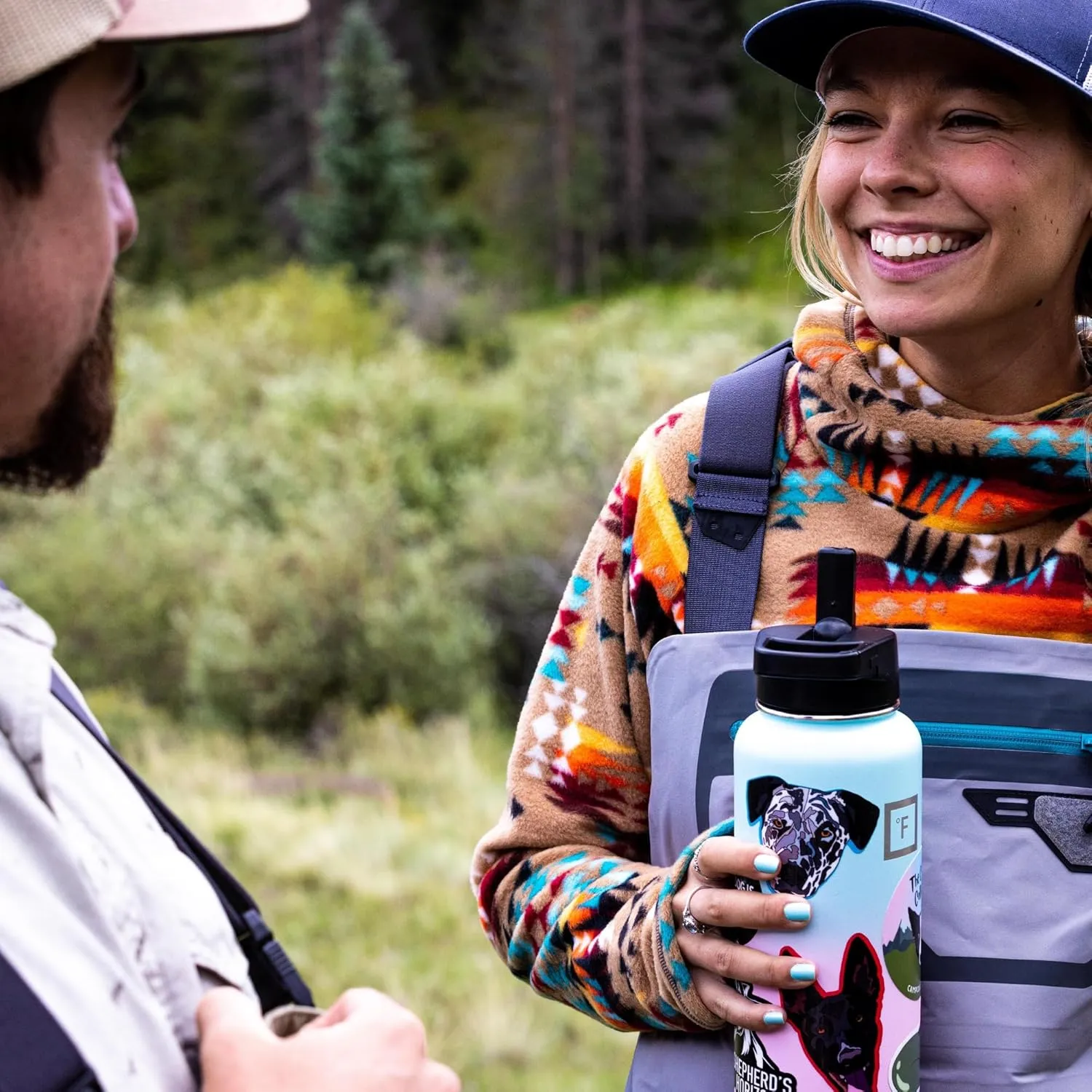 IRON °FLASK Camping & Hiking Hydration Flask with 3 Lids - Stainless Steel, Double Walled & Vacuum Insulated Water Bottle - Leak Proof & BPA Free (Black Speckle, Straw - 22 oz)