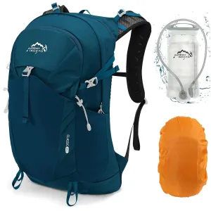 IX INOXTO Hiking Hydration Backpack with 3L Water Bladder for Men and Women – 25L Lightweight Water Backpack for Hiking, Cycling, Running, Climbing, and Camping (Orange / Blue)