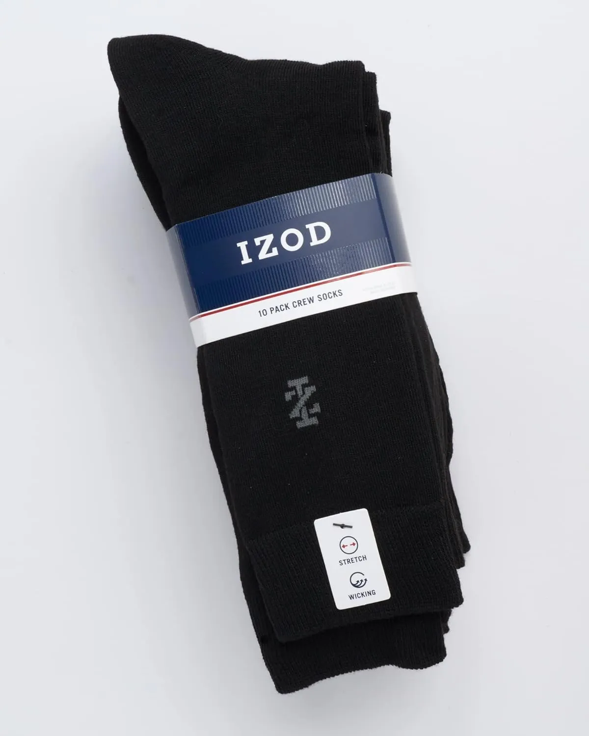 IZOD Men’s Dress Socks - Lightweight Comfort Crew Sock (10 Pack)