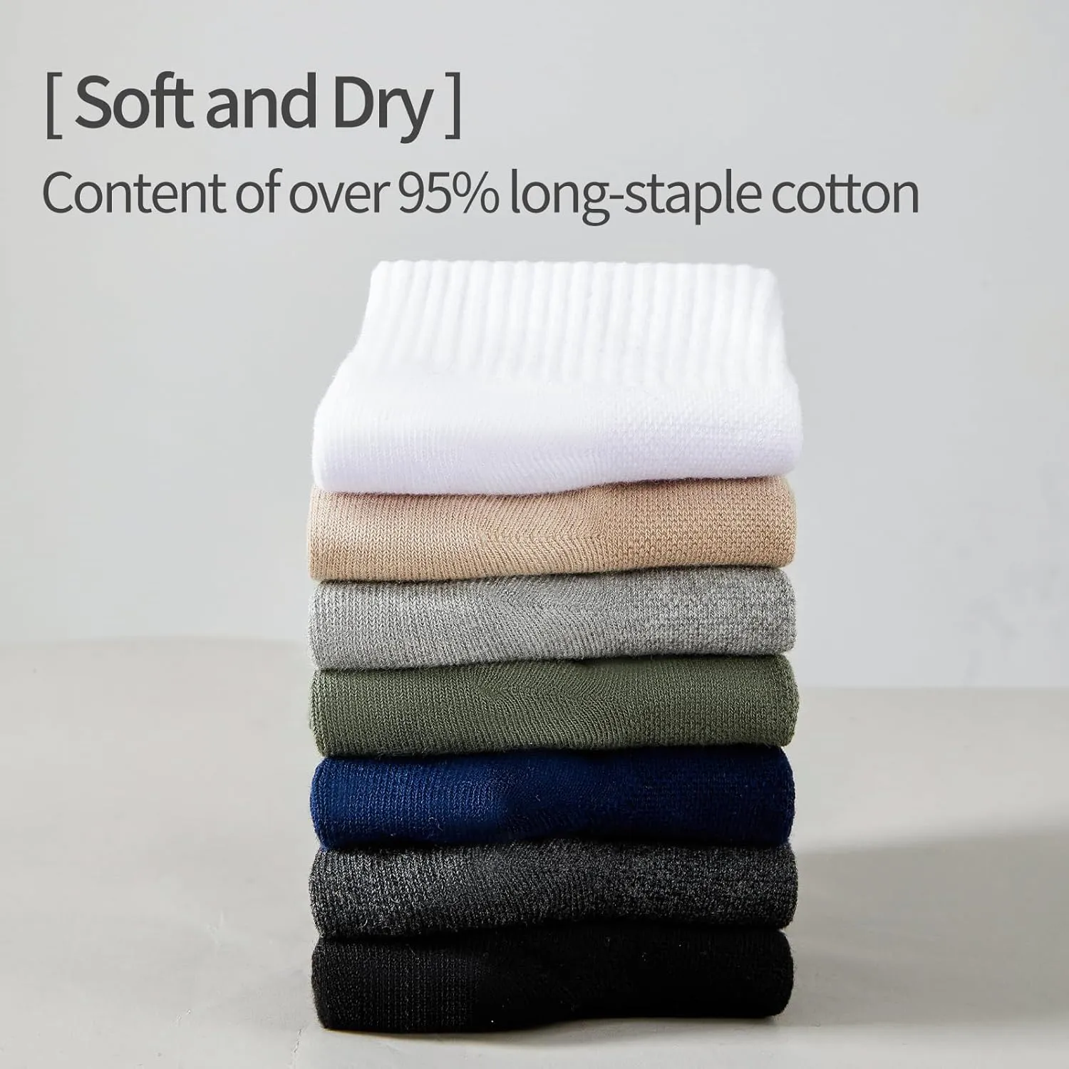 J-BOX Cotton Athletic Quarter Ankle Socks 8/10 Pack - Breathable Cushioned for Running, Gym & Daily Wear