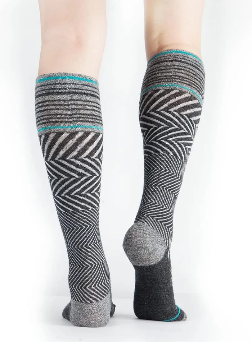 JAVIE 76% Merino Wool Compression Socks 15-20mmHg Seamless Toe for Women & Men