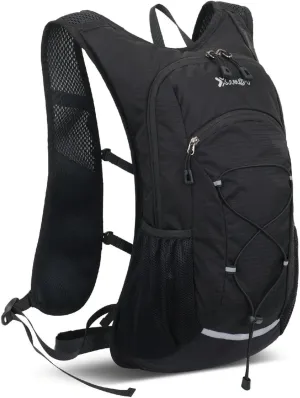 JEELAD Hydration Backpack 18L Hiking Backpack with 2L Water Bladder for Hiking Trail Running Cycling Marathon (C-Black(18L)-only Vest, One Size)