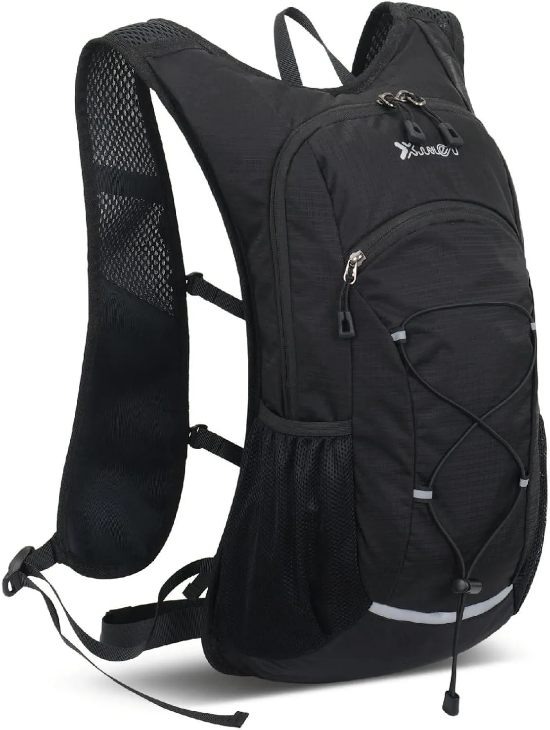 JEELAD Hydration Backpack 18L Hiking Backpack with 2L Water Bladder for Hiking Trail Running Cycling Marathon (C-Black(18L)-only Vest, One Size)