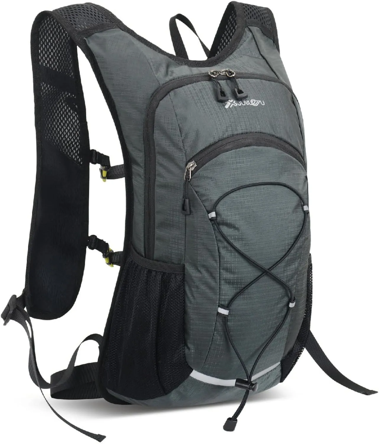 JEELAD Hydration Backpack 18L Hiking Backpack with 2L Water Bladder for Hiking Trail Running Cycling Marathon (C-Grey(18L)-only Vest, One Size)