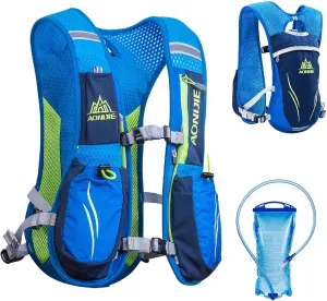 JEELAD Running Hydration Vest Trail Running Backpack BPA-Free Leak-Proof Running Water Bottles for Marathon Biking Hiking Cycling Outdoor