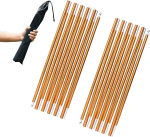JEELAD Tent Pole Aluminium Rod Replacement Tent Pole Supporting Rod Awning Poles Kit for Outdoor Camping Hiking (10.92 ft, A - Gold)