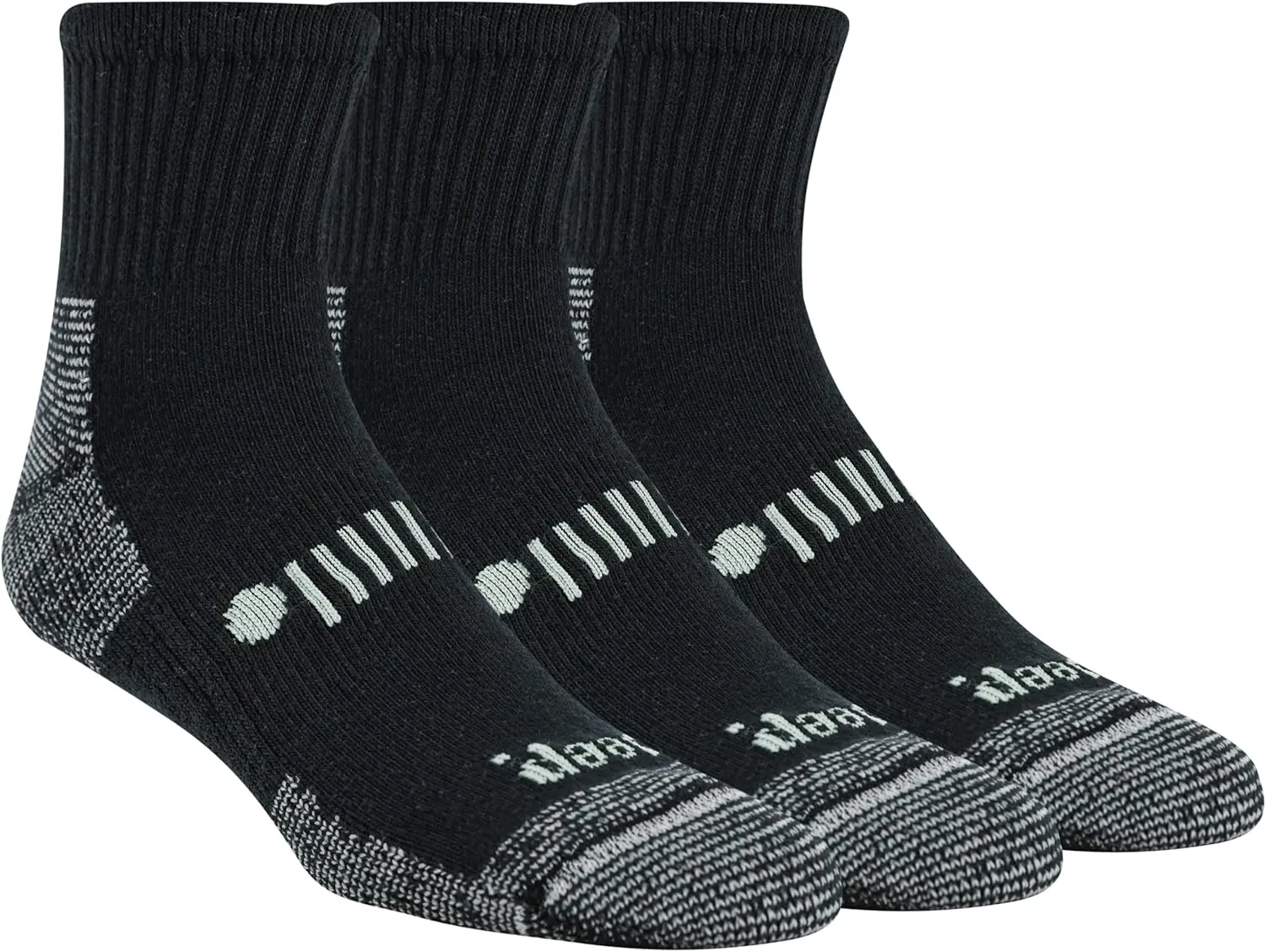 Jeep Men's Classic Cotton Socks - 3 Pair Pack - Moisture Wicking and Cushioned Comfort