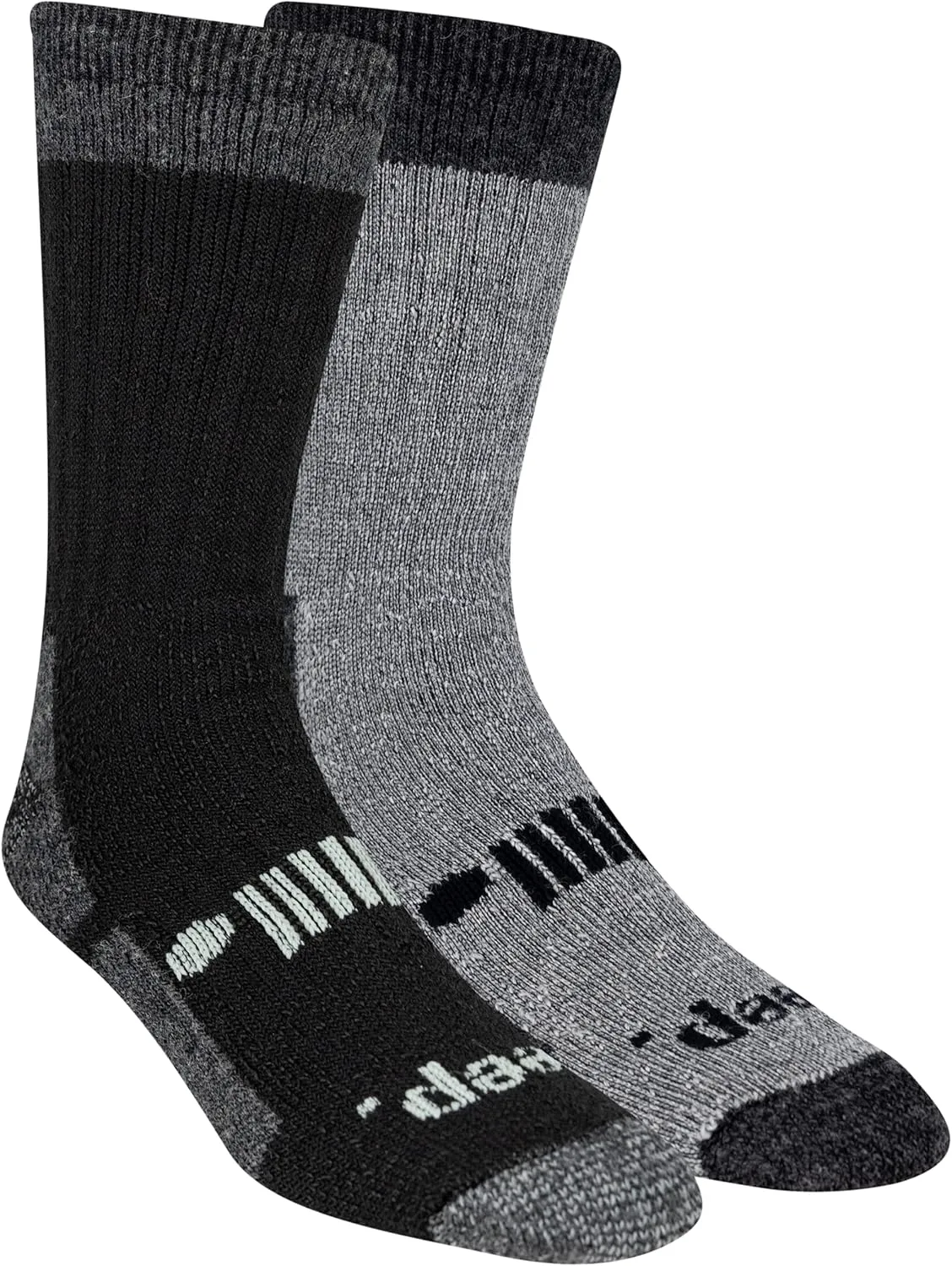 Jeep Men's Performance Wool Hiking Crew Socks-2 Pair Pack-Heavyweight Cushioned Comfort