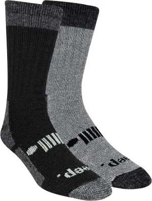 Jeep Men's Performance Wool Hiking Crew Socks-2 Pair Pack-Heavyweight Cushioned Comfort