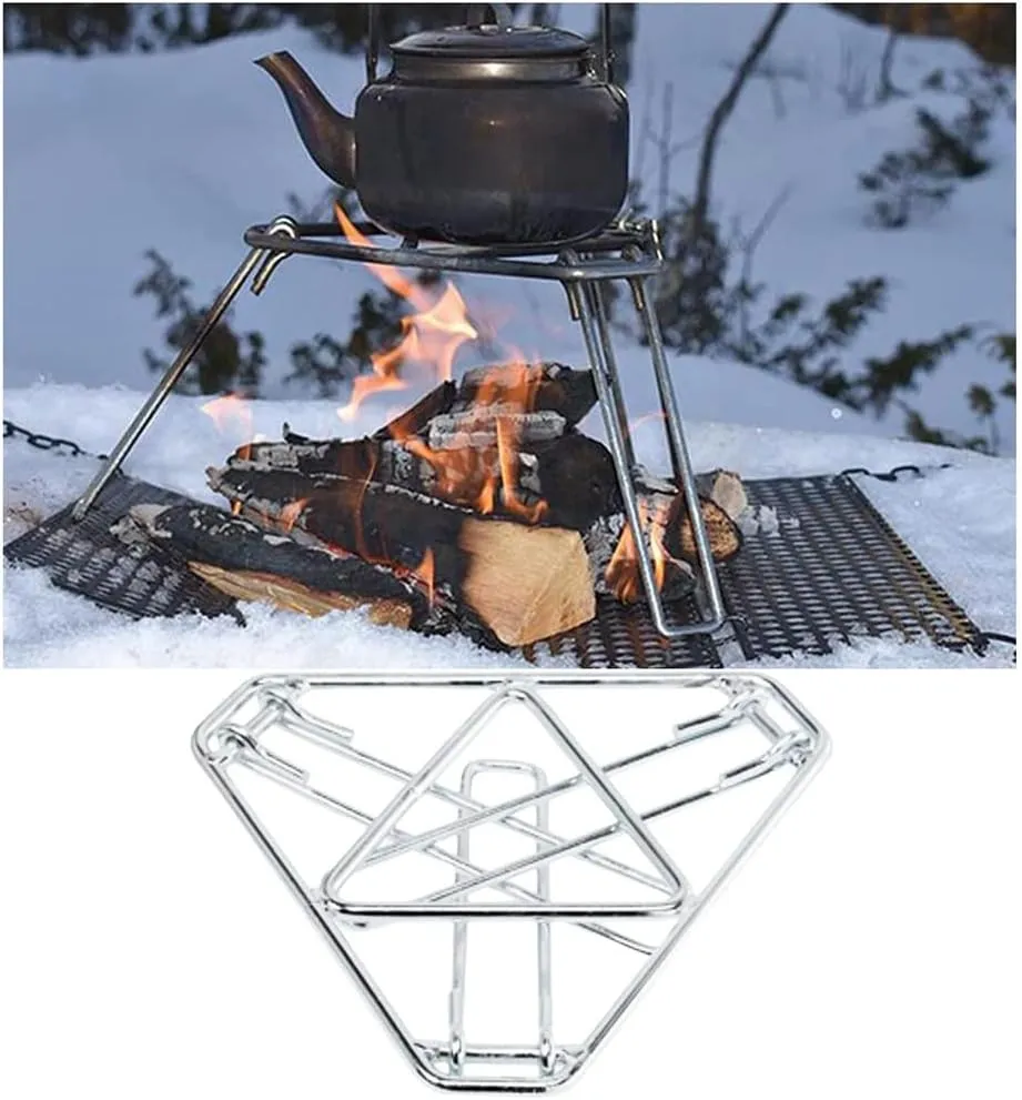 JSEIAJB Bbq Burner Stand Outdoor Camping Hiking Stove Rack Ultralight Folding Pot Burner Stand Burner Stand