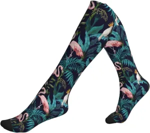 Jungle Trees Flamingo 15-20 Mmhg Compression Socks Support For Circulation