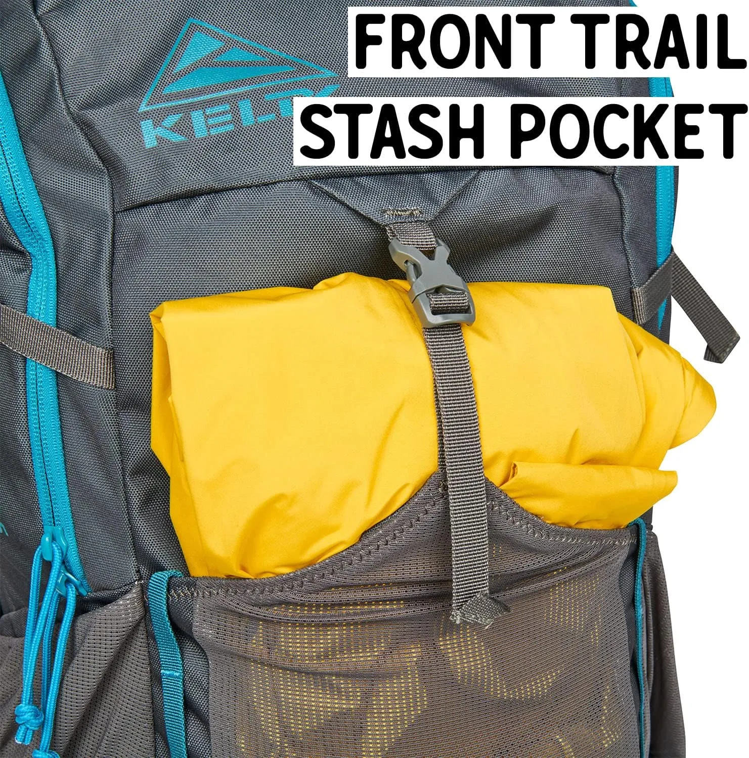 Kelty Asher Day Hiking Pack, 18-85 Liter Capacity, Hiking, Backpacking, Travel Pack, Internal Frame 2023 Model (35L Winter Moss)