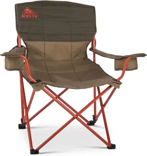 Kelty Deluxe Lounge Chair – Folding Outdoor Camp Chair, Insulated Cupholders, Customized Recline, Steel Frame, Padded Roll Storage, 2024 (Deep Lake)