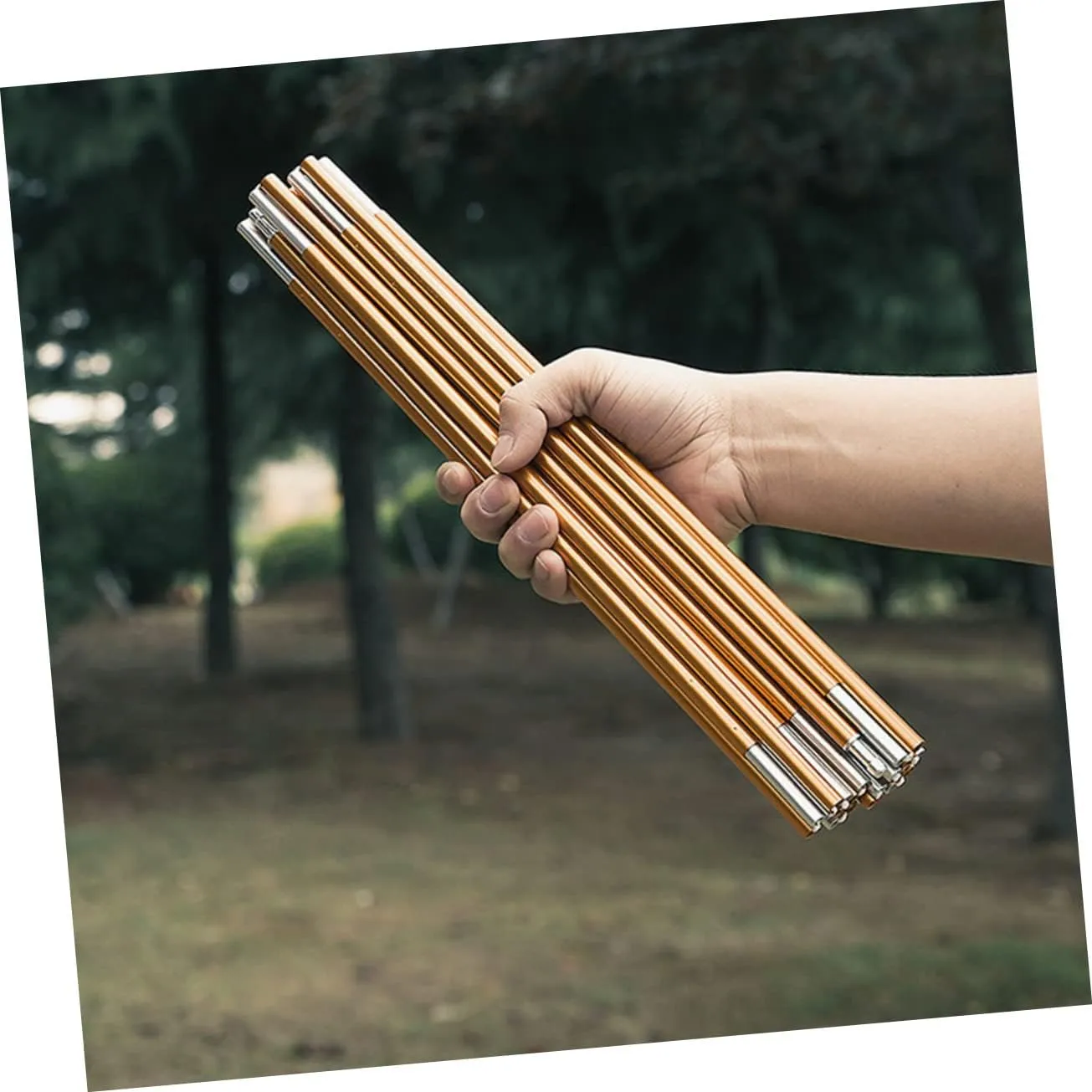 KESYOO Tent Poles Camping Lightweight Elastic Canopy Foldable Support Outdoor Portable Hiking Stake Anti-Over