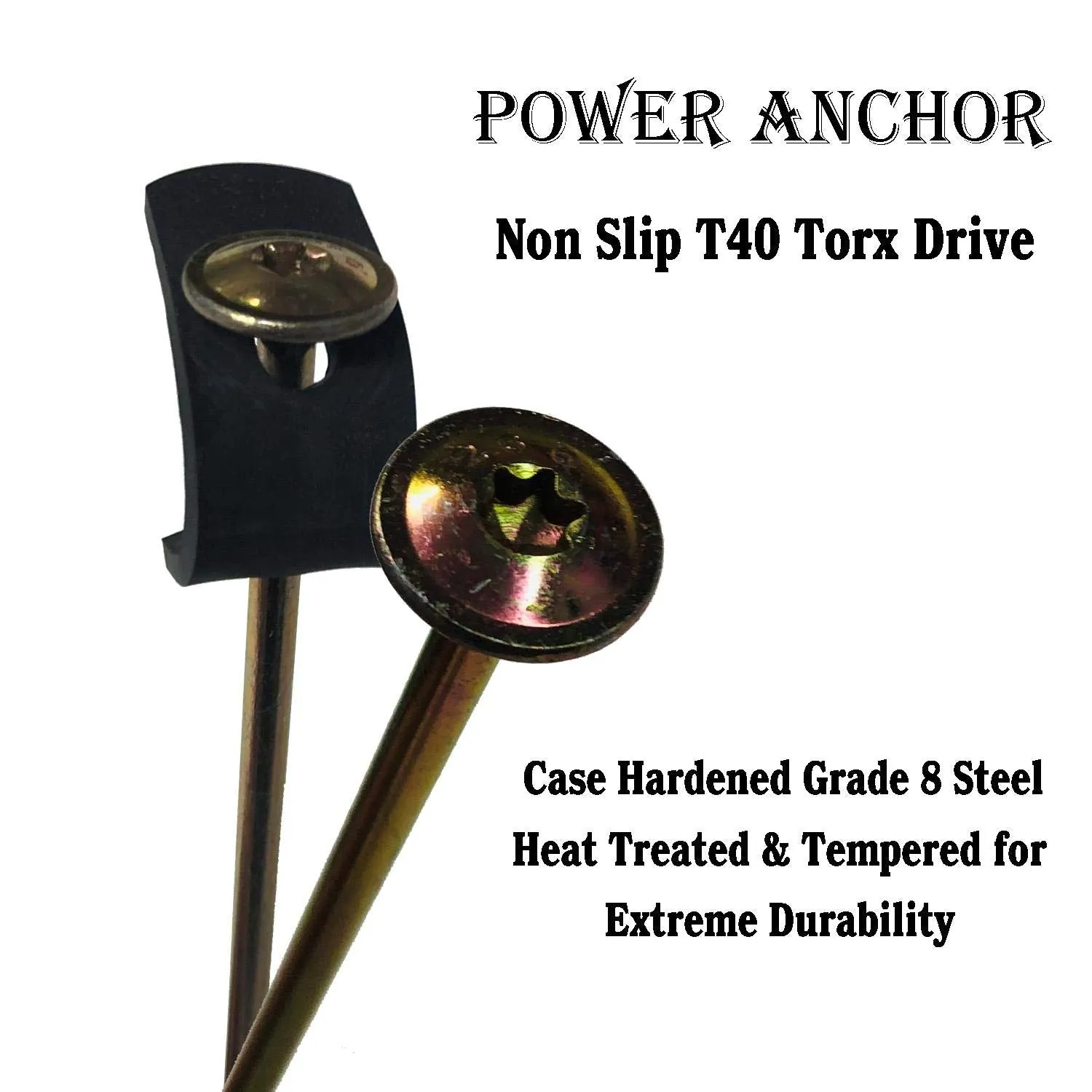 Keyfit Tools Power Anchor (8 Pack) for Tarps Drill Powered Screw in Tarp Stakes Works with Waterproof Heavy Duty Tarp