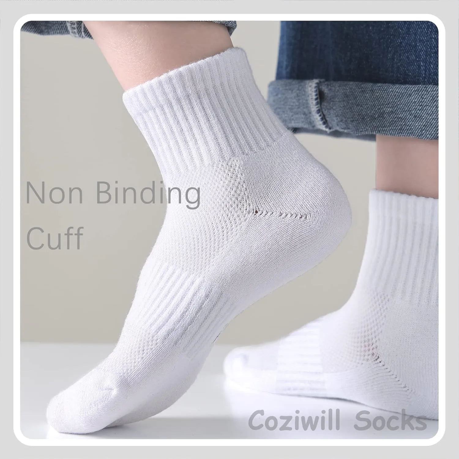 Kids Ankle Socks Boys Cushioned Athletic Short Socks Girls Cotton Quarter Socks Children Youth Women 10 Pairs