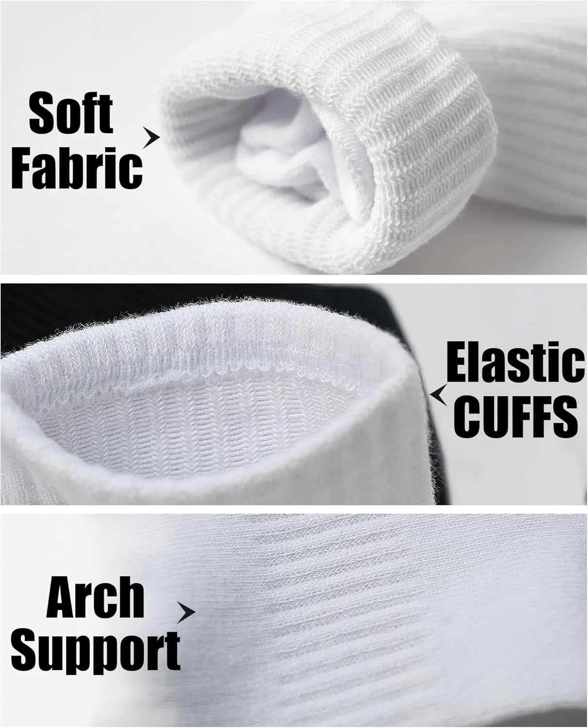 Kids Athletic Crew Socks Seamless Girls Cotton Half Cushioned Quarter Sock for Boys 6 Pairs