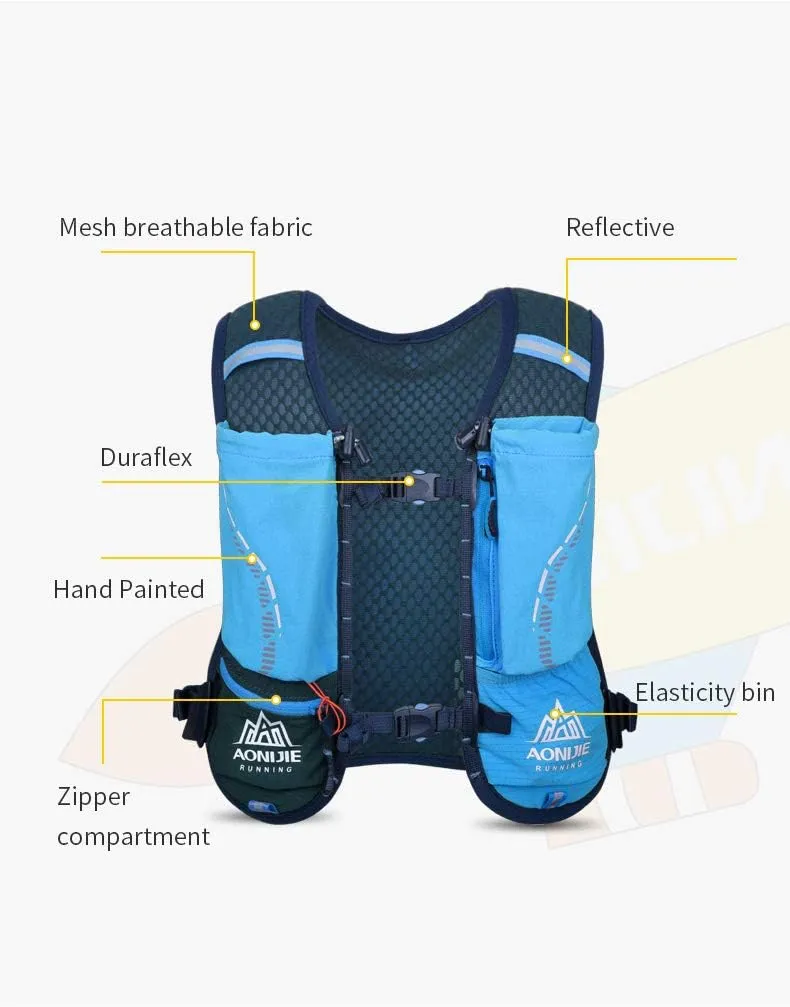 Kids Hydration Backpack with 250mL Water Bladder Lightweight Hydration Pack Vest for Hiking Camping Cycling Running