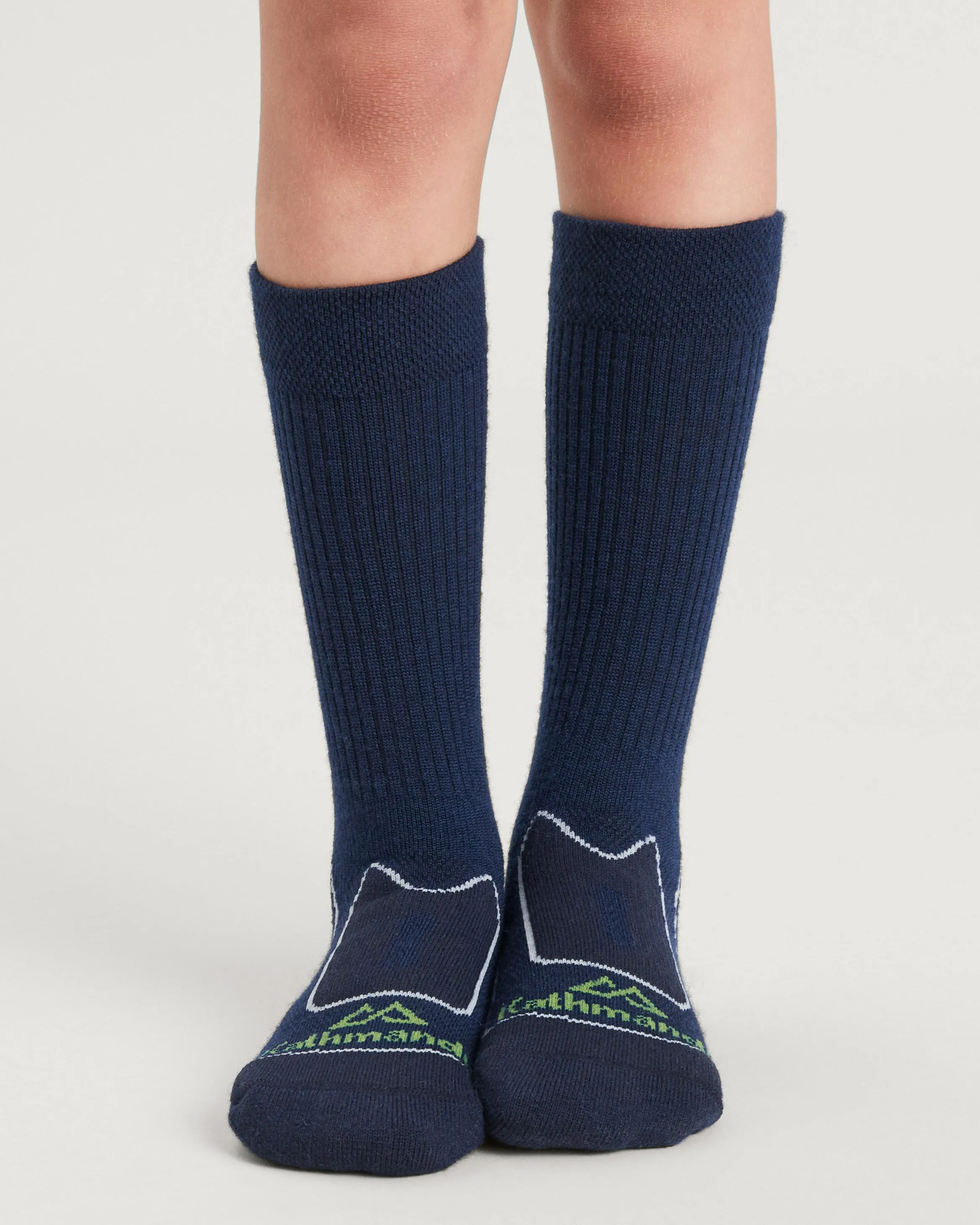 Kids' NuYarn Ergonomic Hiking Socks - Midnight Navy