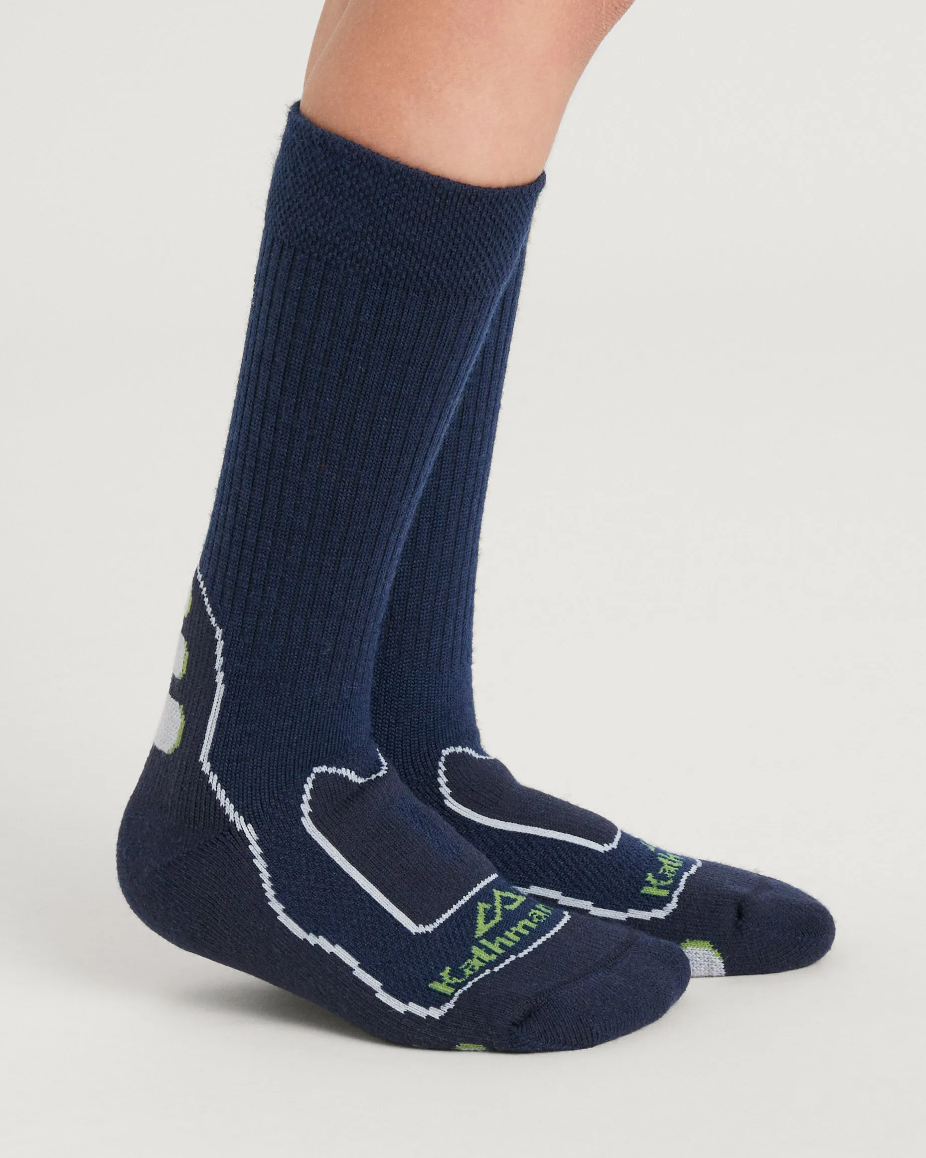Kids' NuYarn Ergonomic Hiking Socks - Midnight Navy