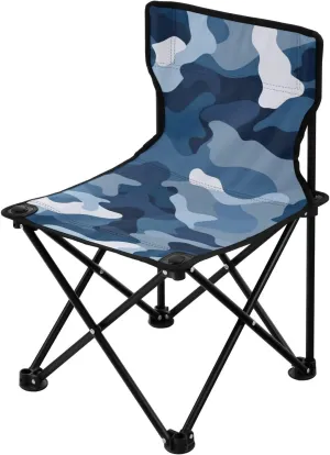 Kigai Folding Camping Chair Heavy Duty Chair Ultralight Compact Portable Beach Chair for Outdoor Camp, Hiking, Travel, Beach, Sporting Event and Picnic, Bule Camouflage