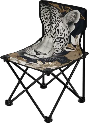 Kigai Folding Camping Chair Heavy Duty Chair Ultralight Compact Portable Beach Chair for Outdoor Camp, Hiking, Travel, Beach, Sporting Event and Picnic, Leopard