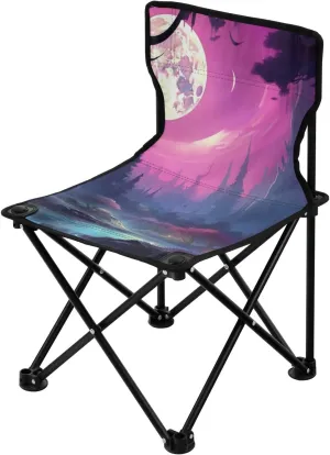 Kigai Folding Camping Chair Heavy Duty Chair Ultralight Compact Portable Beach Chair for Outdoor Camp, Hiking, Travel, Beach, Sporting Event and Picnic, Mystical Night