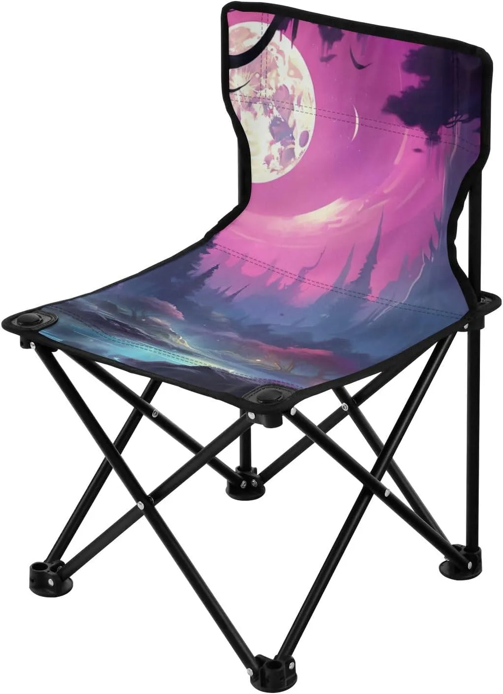 Kigai Folding Camping Chair Heavy Duty Chair Ultralight Compact Portable Beach Chair for Outdoor Camp, Hiking, Travel, Beach, Sporting Event and Picnic, Mystical Night