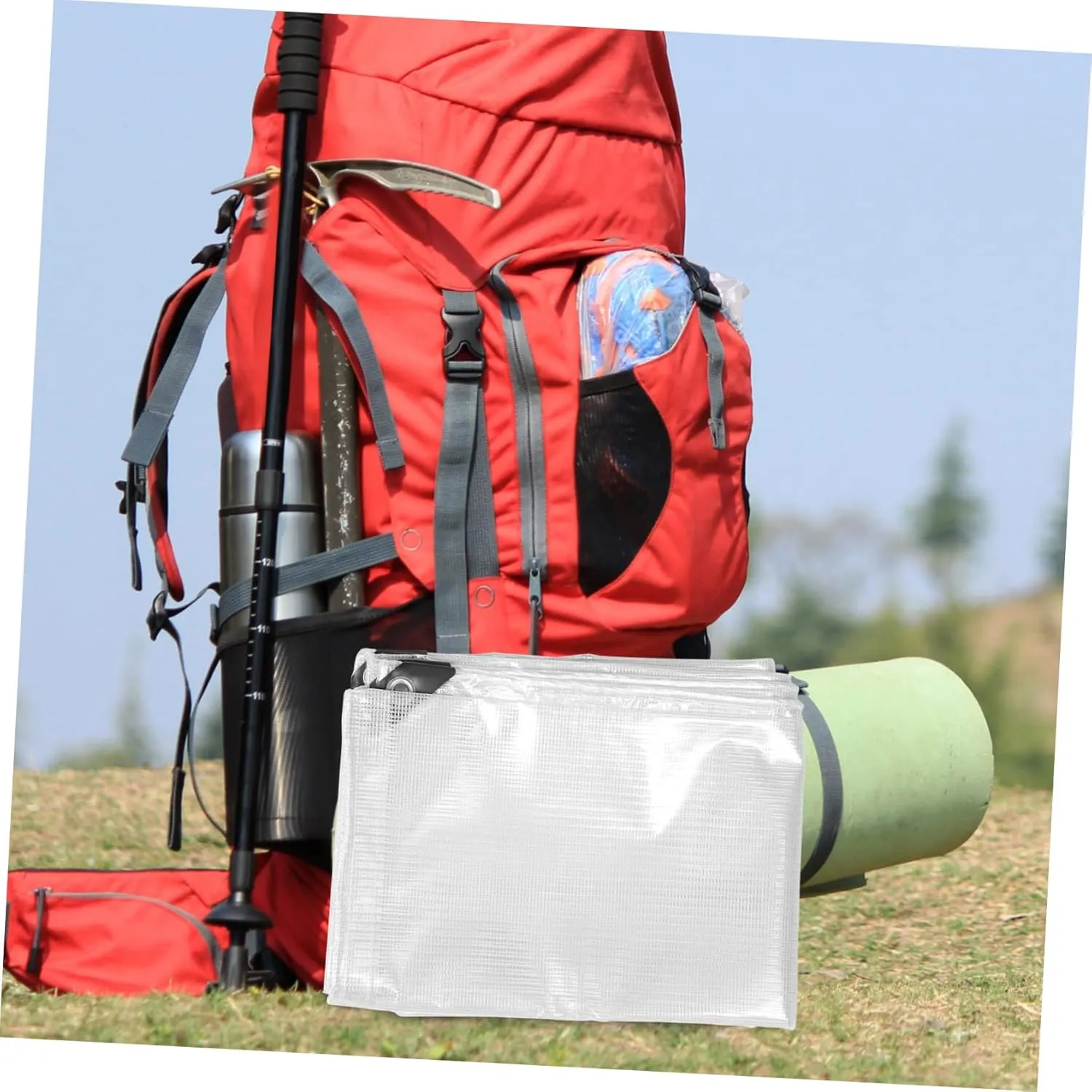 Kisangel Camping Tarp Lightweight Portable Sunshade for Outdoor Activities for Picnics Camping and Events Durable Material