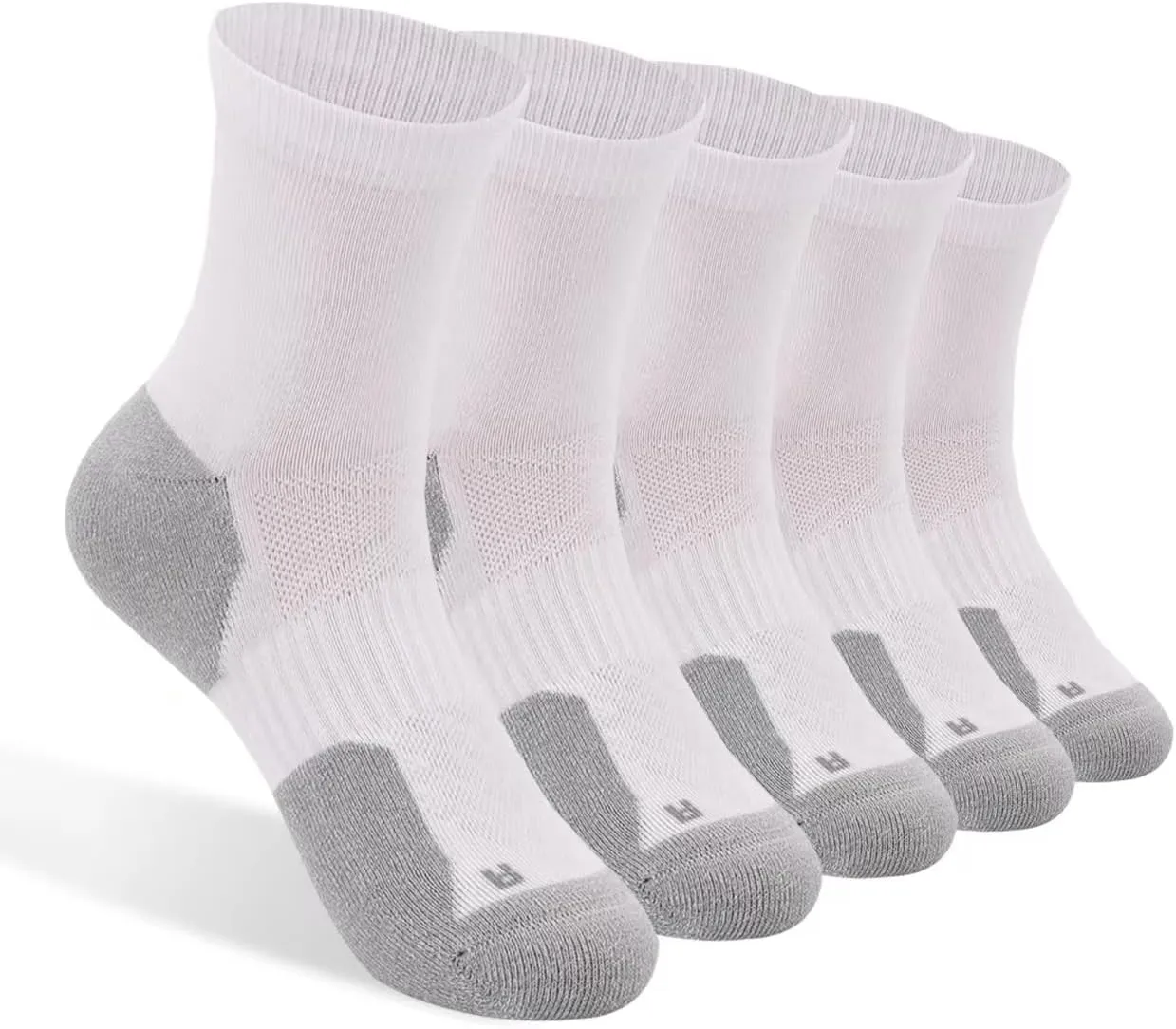 Kodal Copper Mens Ankle Socks Cushioned Athletic Cotton Quarter Socks Odor Control